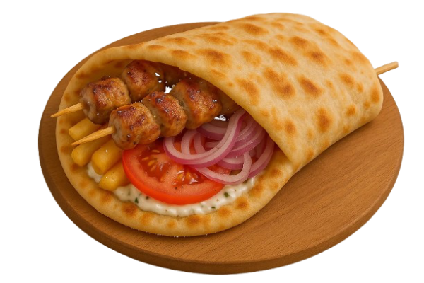 Pork Souvlaki – Bread pie