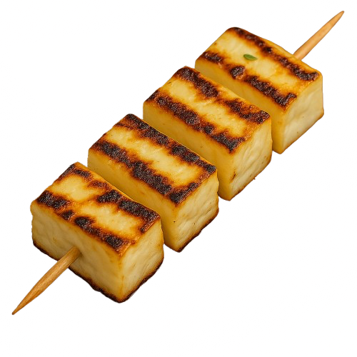 Grilled Chaloumi souvlaki cheese